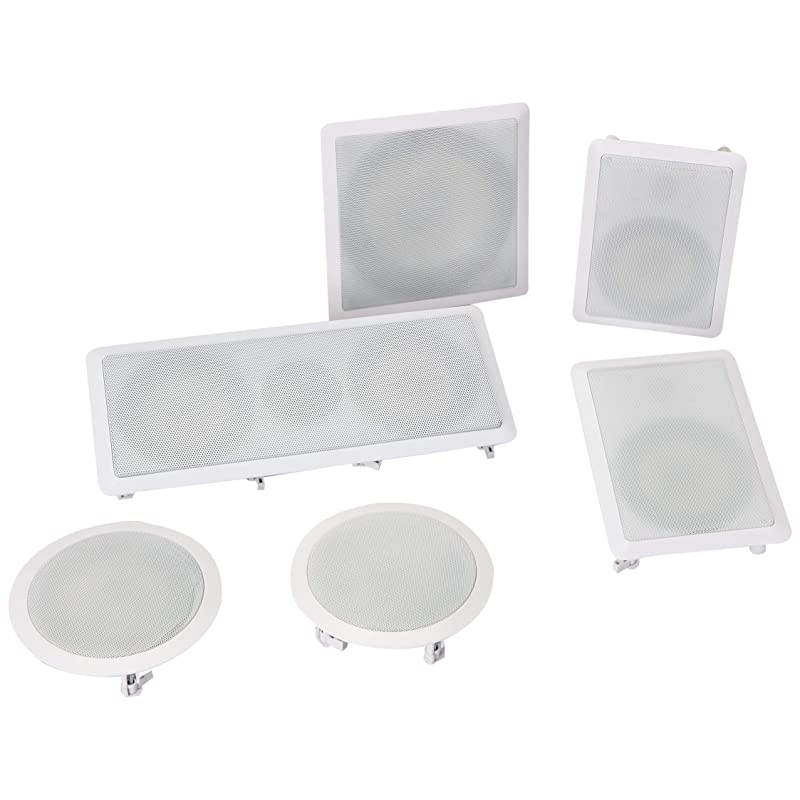 HD516 In-Wall/Ceiling Home Theater Surround 5.1 Speaker System, 6.5-Inch, White