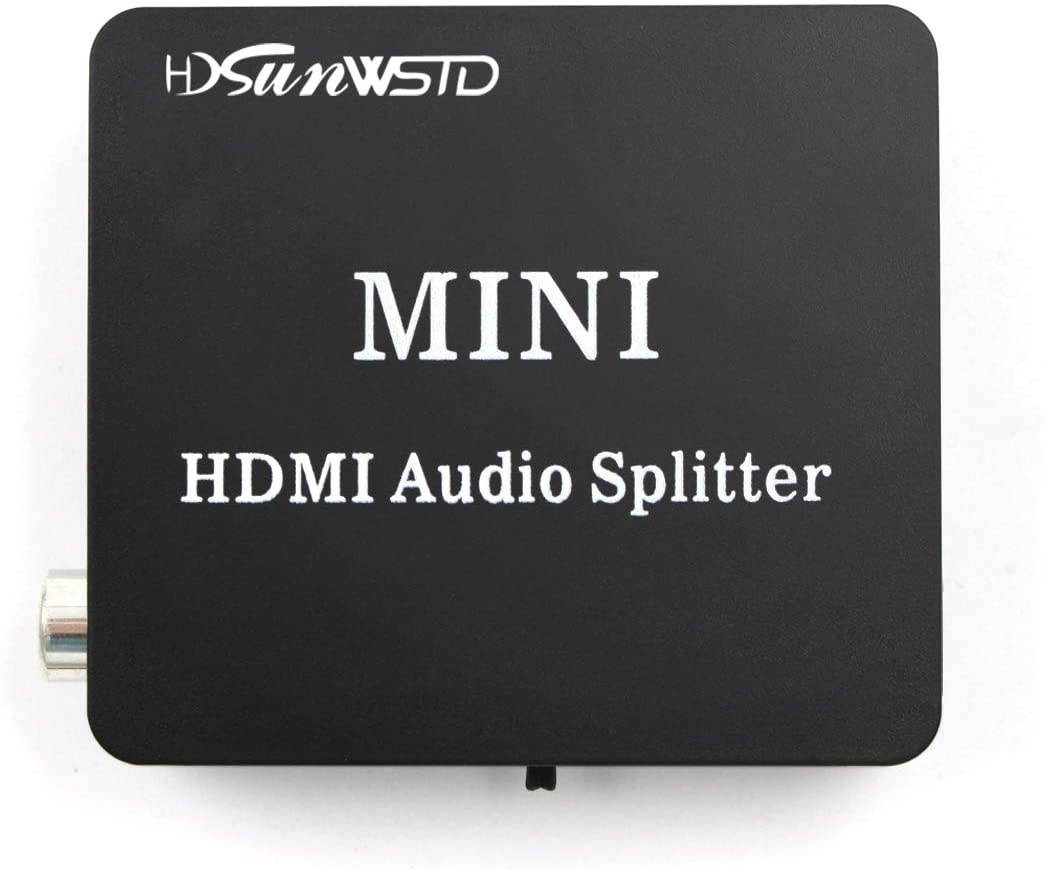 HDMI Audio Splitter Adapter HDMI to HDMI and Optical TOSLINK SPDIF +R/L Analog Audio Converter