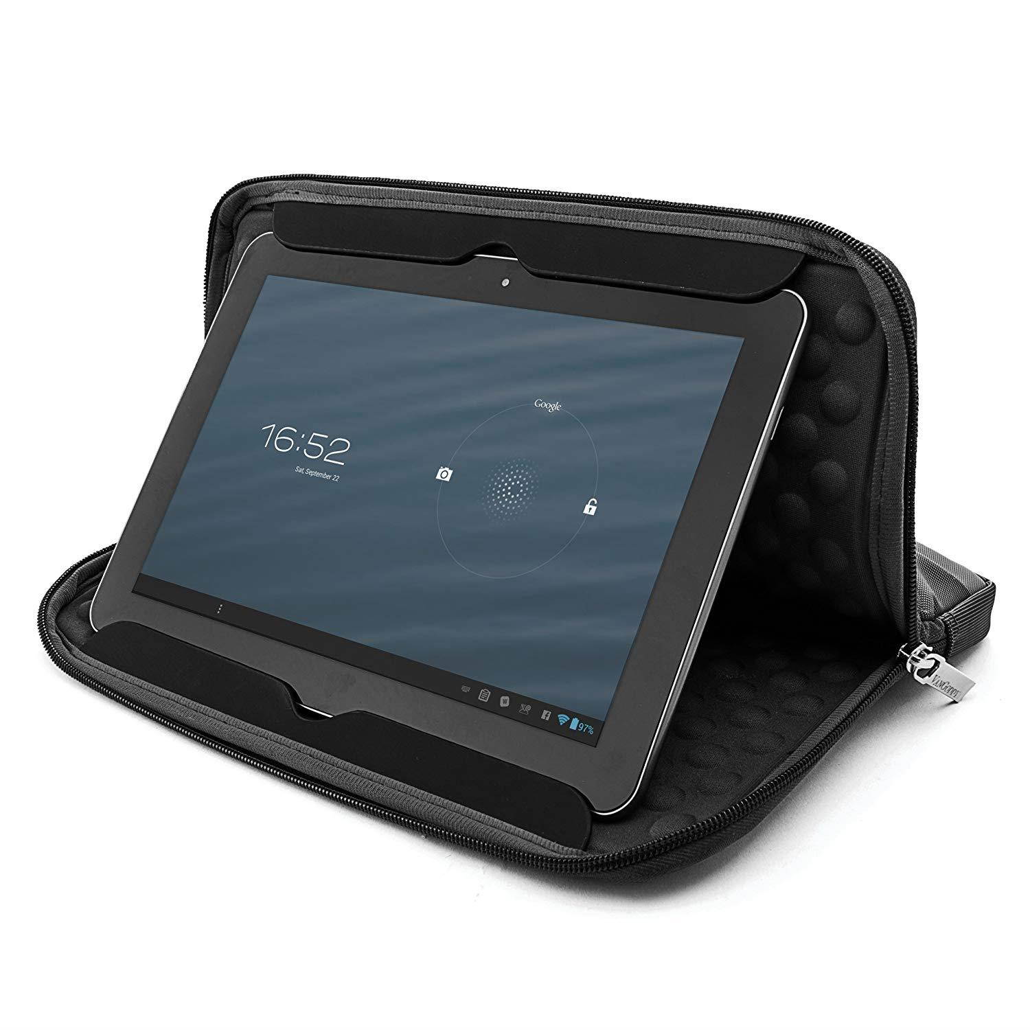 VanGoddy Onyx Black Shock Absorbent Nylon Sleeve w/ Wireless Mouse Suitable for Microsoft Surface Pro Series 11"-12inch