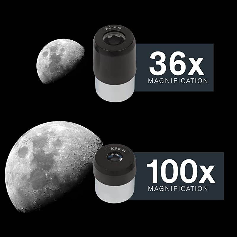 80LCM Computerized Refractor Telescope Telescopes for Beginners 2 Eyepieces FullHeight Tripod Motorized Altazimuth Mount Large 80mm Refractor Reflector