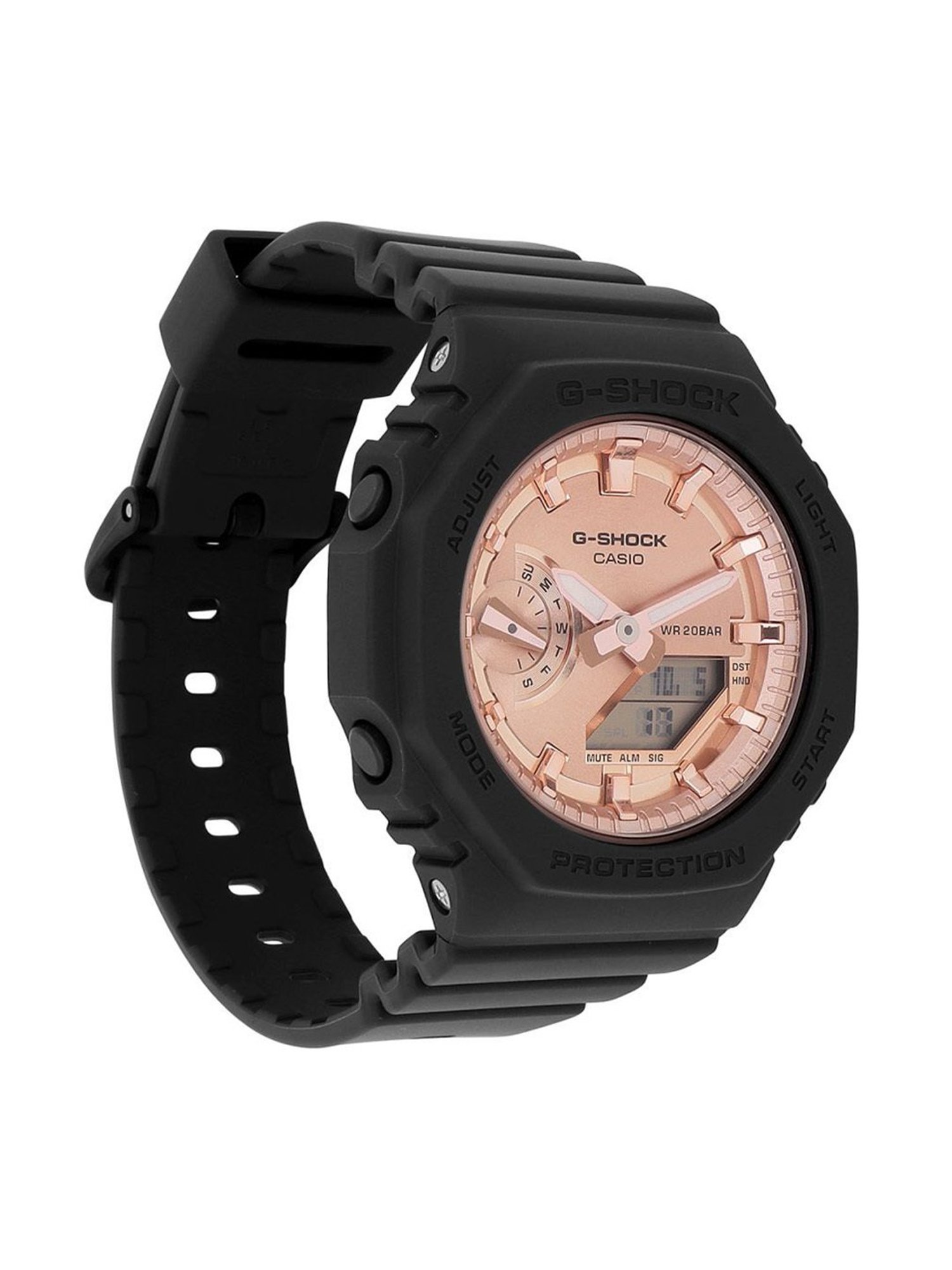 Casio G-Shock GMA-S2100MD-1ADR Rose Gold Analog-Digital Dial Black Resin Strap Women's Watch G1459