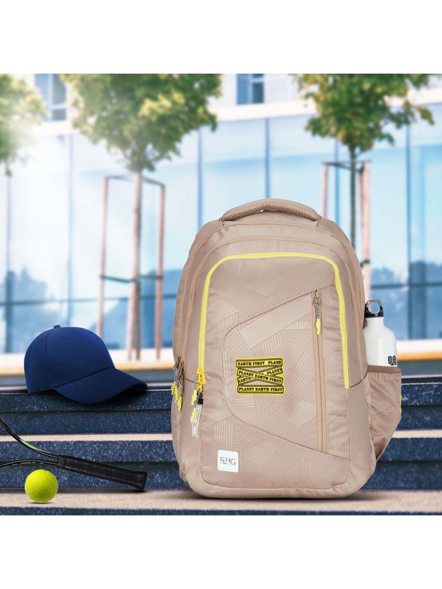 Wiki 47.5 Ltrs Beige Medium Laptop Backpack