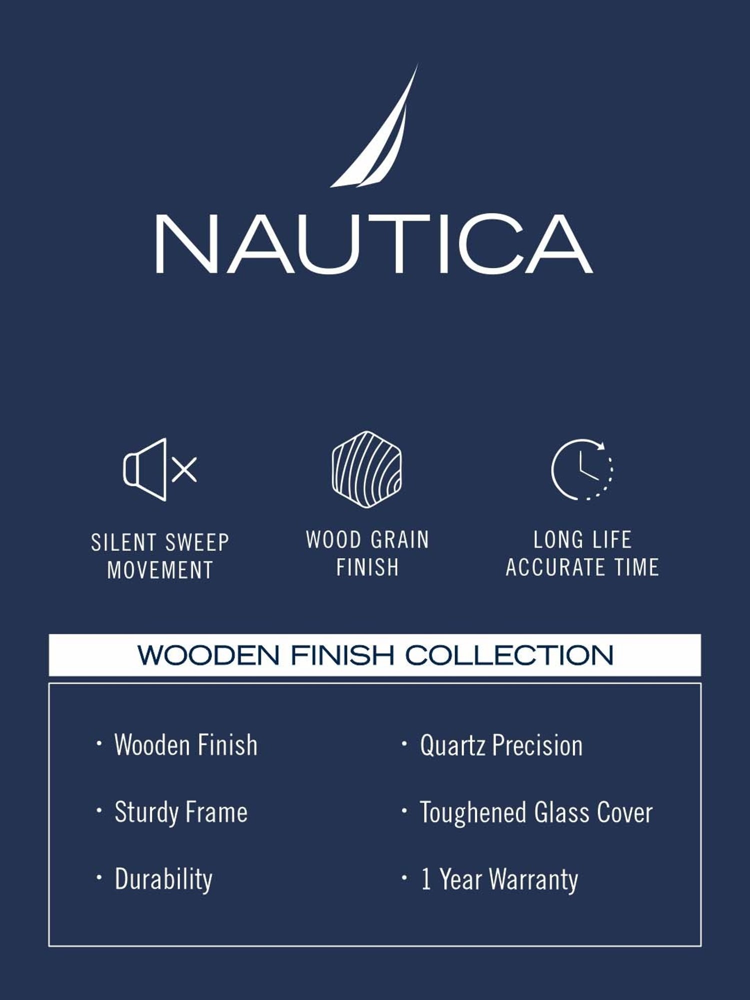 Braun Black Classic Large Analog Wall Clock With Silent Sweep Movement