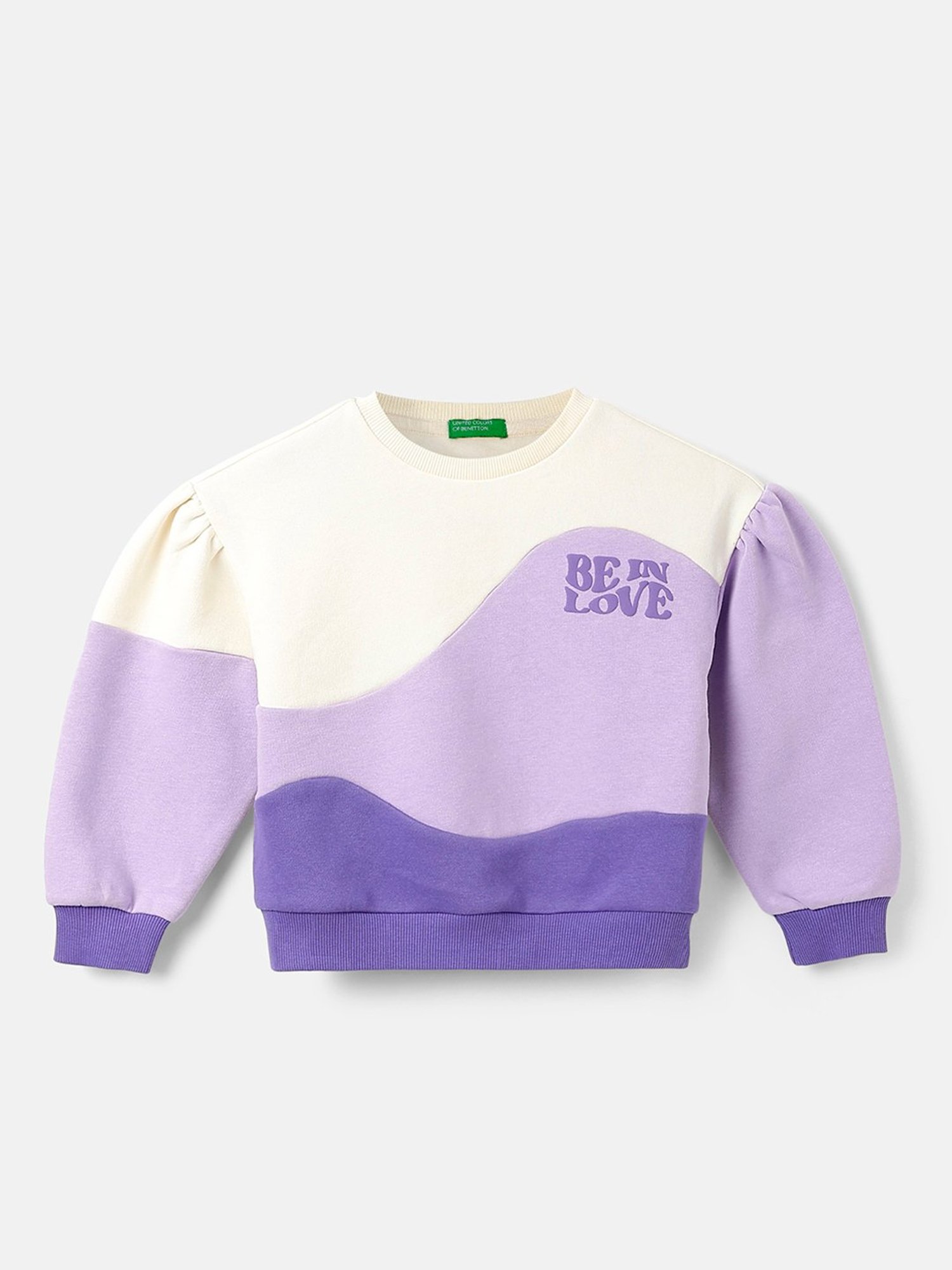 United Colors of Benetton Kids Multicolor Color Block Full Sleeves Sweatshirt