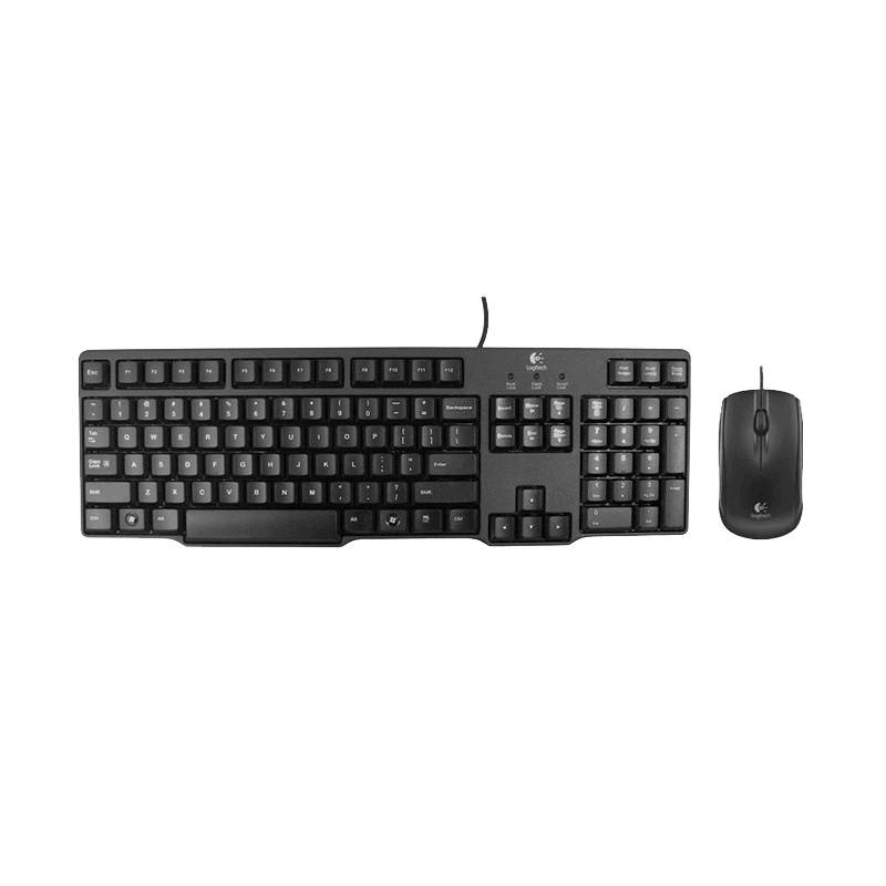 Logitech MK100 PS / 2 Interface Prevent Water Splashing Wired Keyboard + USB Interface Wired Mouse Set