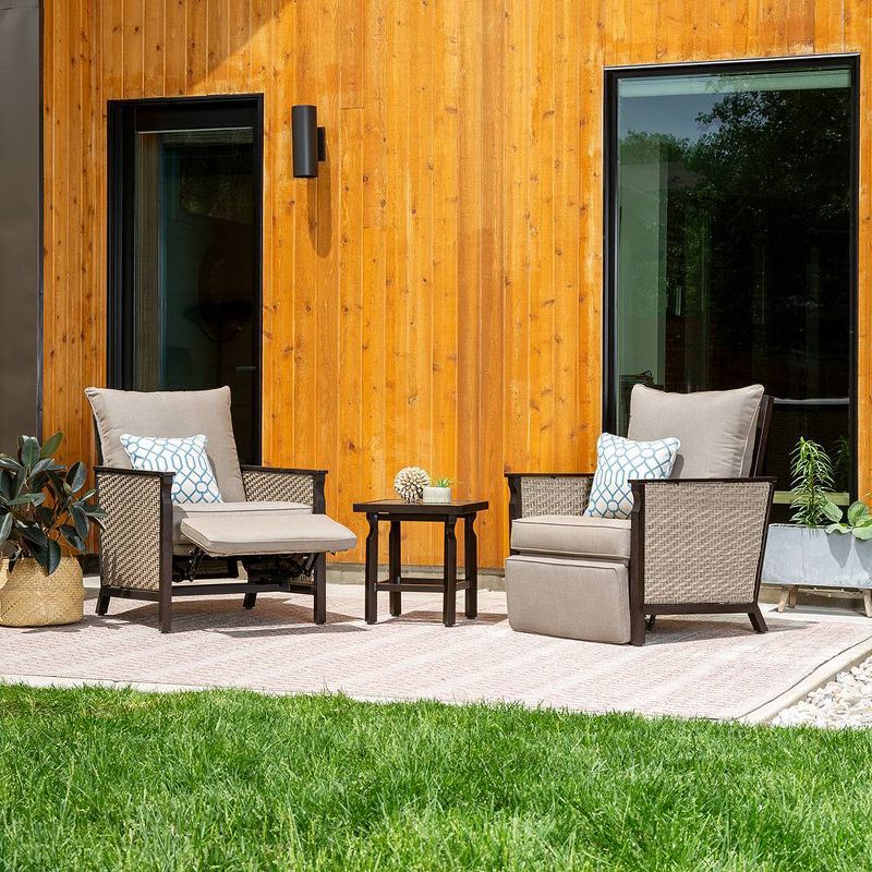 Colton Side Table with Metal Slat Top - Brown - La-Z-Boy