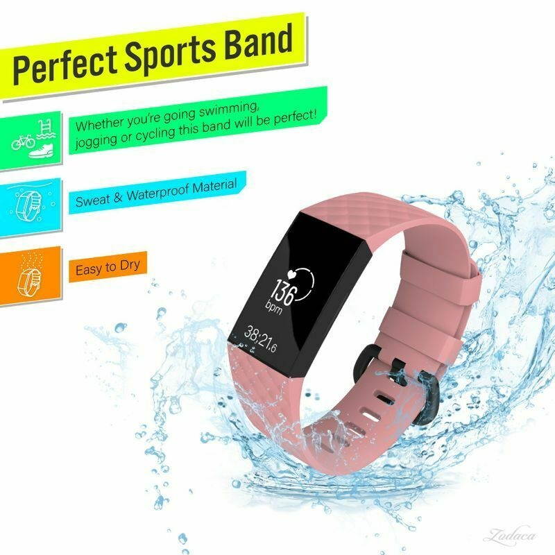 Replacement Watch Band Wristband Sports Strap For  Charge 3, Pink Size S
