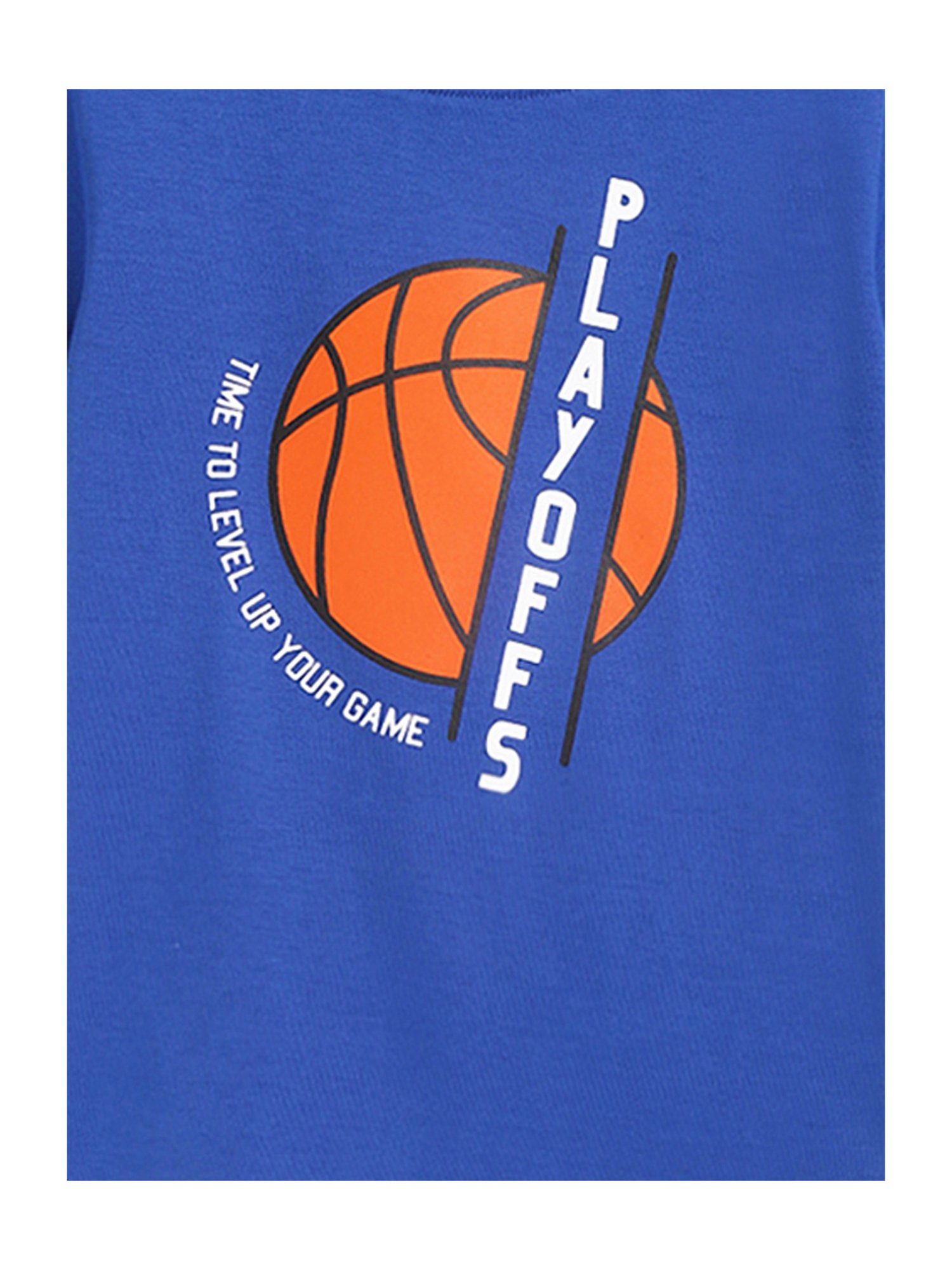 Campana Kids Blue Printed T-Shirt