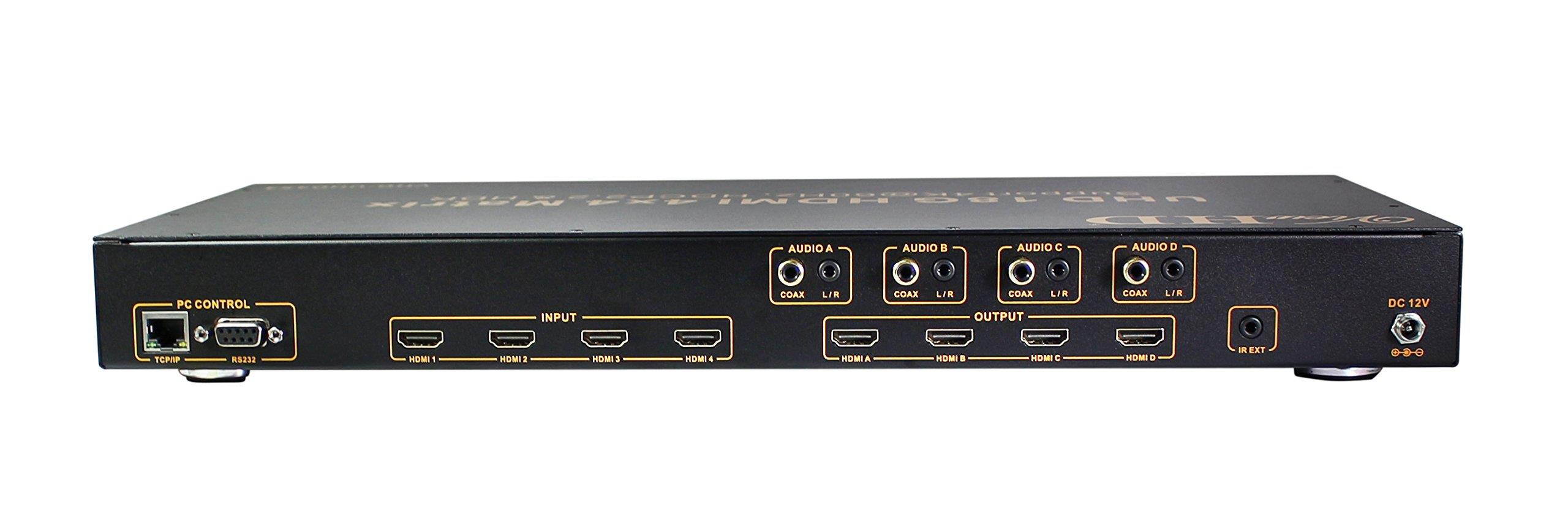 ViewHD Advanced HDMI UHD 18G 4x4 Matrix | 4K@60Hz / HDMI v2.0 | HDR | HDCP 2.2 | Model VHD-UHD4X4