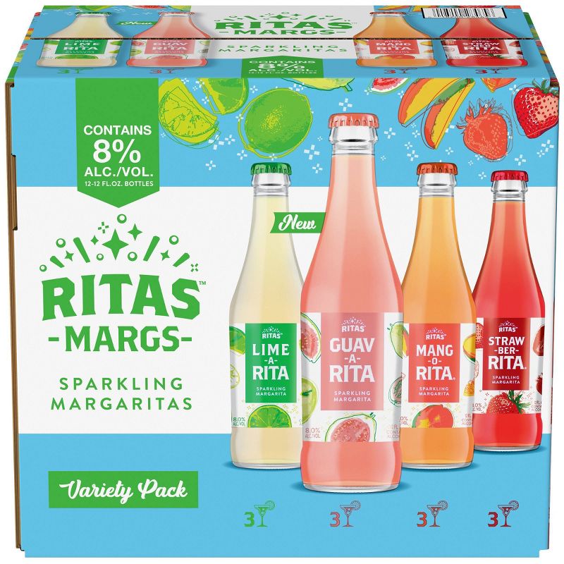 Bud Light Ritas Margs Sparkling Margaritas Variety Pack - 12pk/12 fl oz Bottles