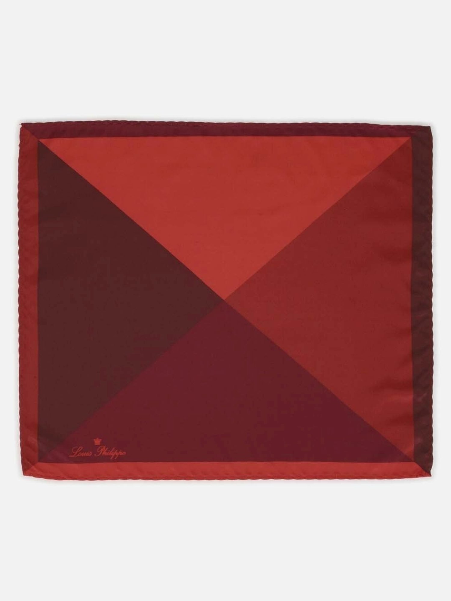 Louis Philippe Maroon Embroidered Tie with Pocket Square & Cufflinks