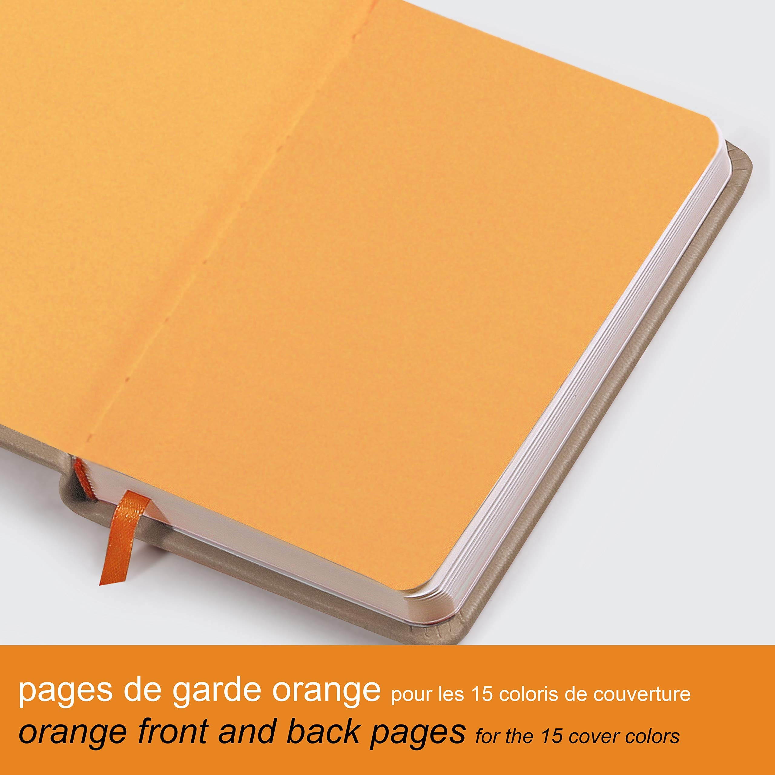 Rhodia Rhodiarama A5 Webnotebook, 5.5 in x 8.25, Lined - Orange (118755)