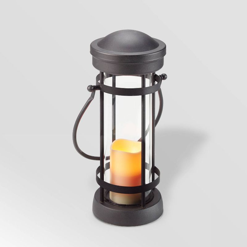 16" Revere LED Candle Outdoor Lantern Brown - Smart Living