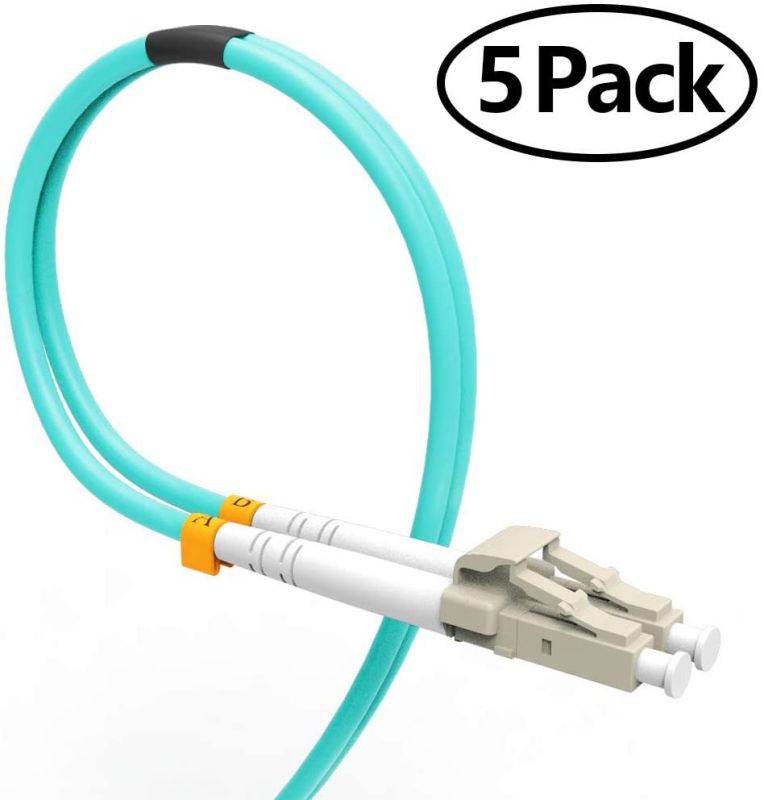 Fiber Optic Cable LC-LC 9/125 Duplex Single-Mode Fiber Cable Yellow 5 meters