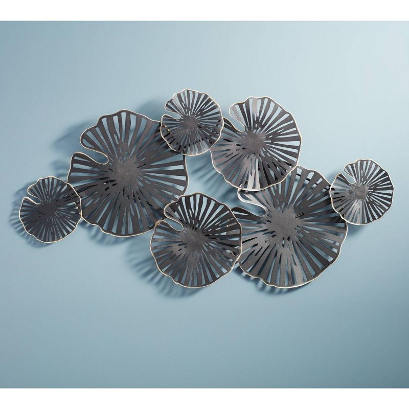 Newhill Designs Ponderay 40 1/2" Wide Black Fan Metal Wall Art