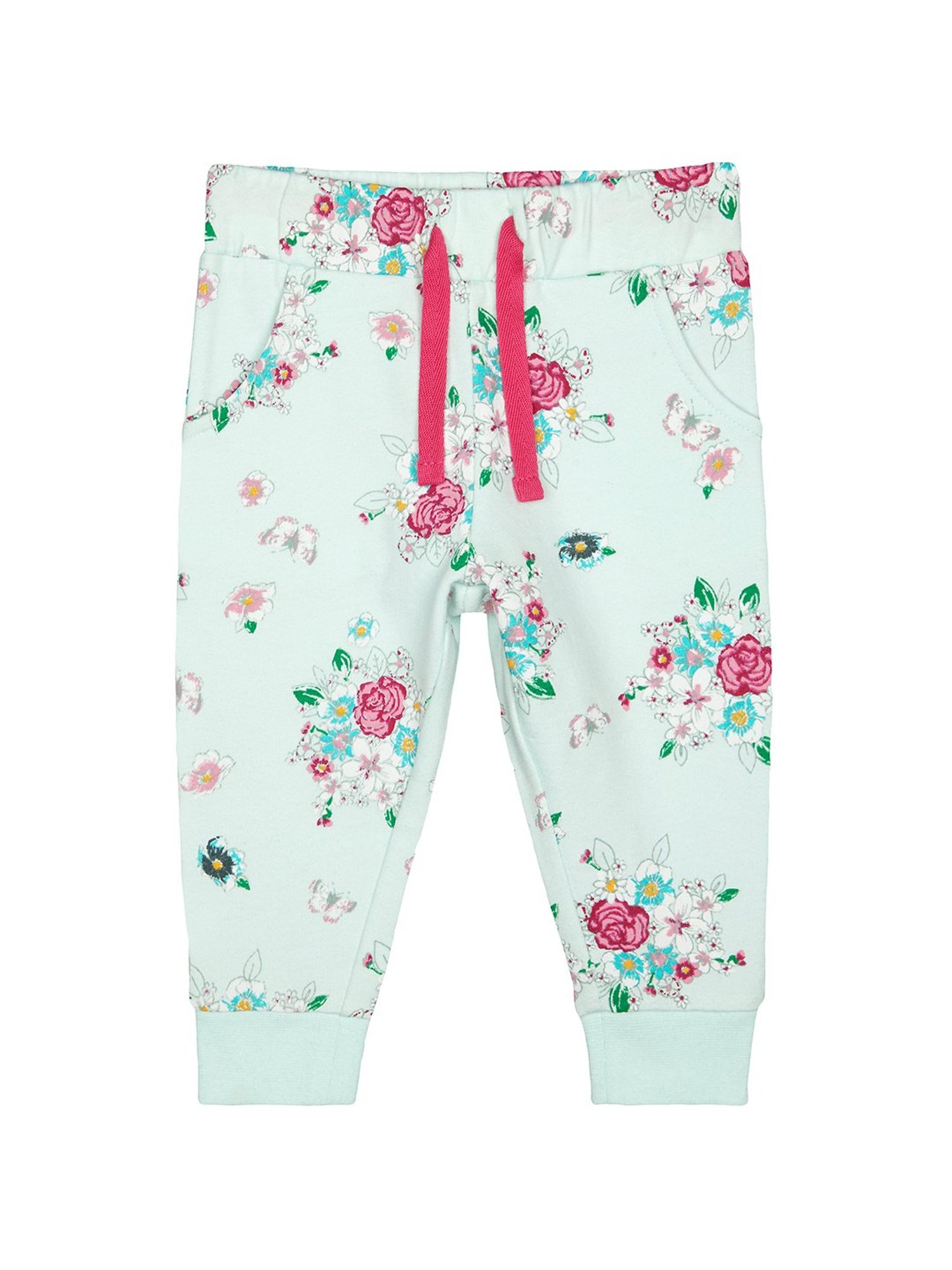 Mothercare Kids Mint Green Floral Print Trackpants