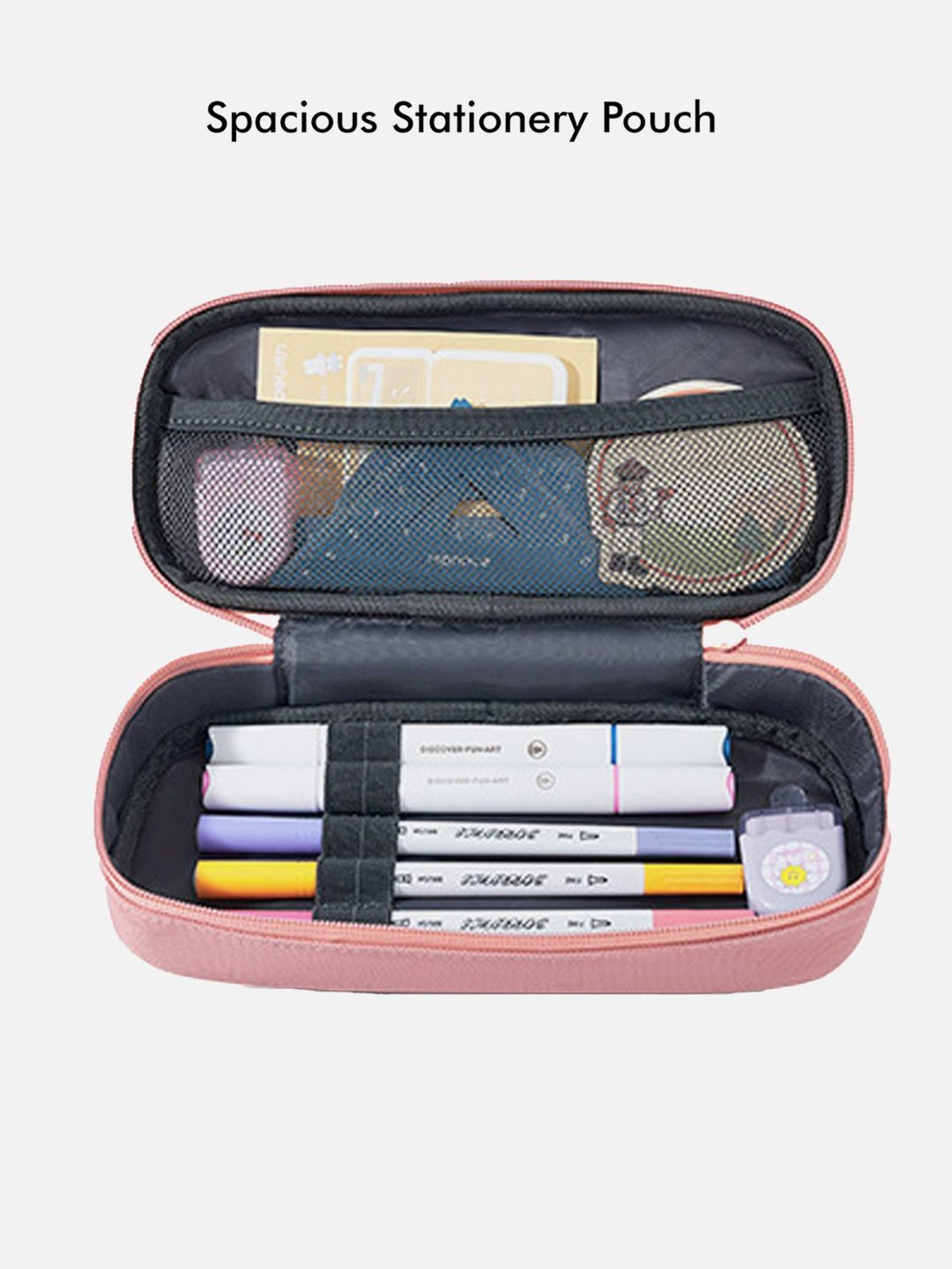 Little Surprise Box Peach Solid Small Stationery Pouch