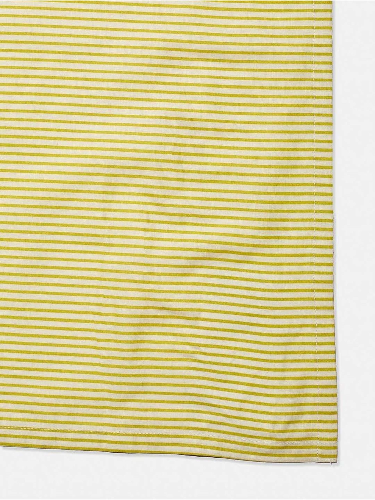 Fabindia Yellow Cotton 180 TC Double Bed Sheet With Pillow Covers