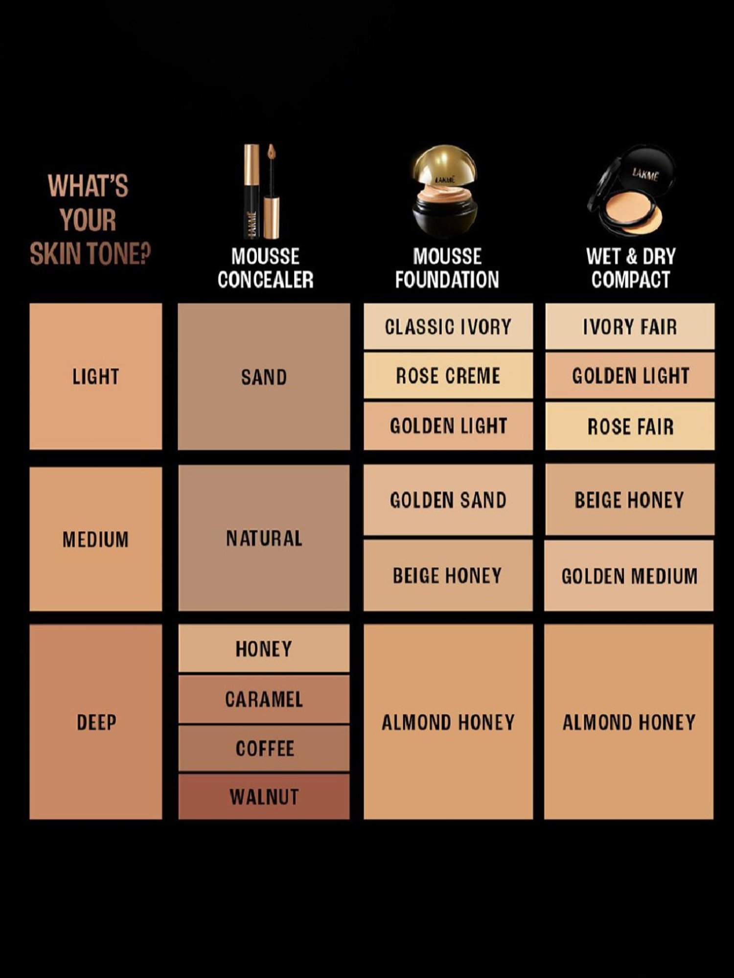 Lakme Xtraordin-Airy Mattreal Mousse Foundation Almond Honey - 25 gm