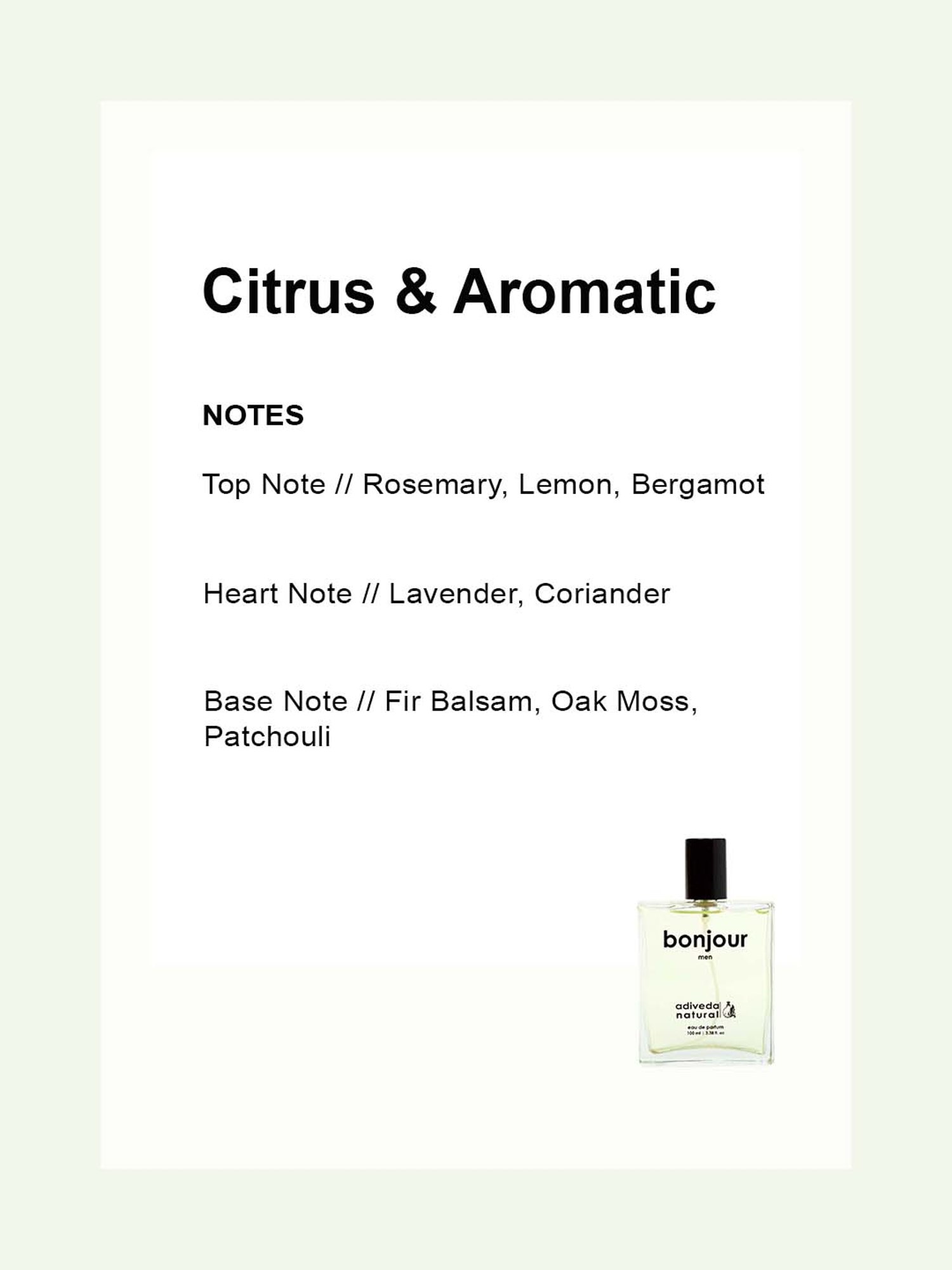 Adiveda Natural Bonjour Men EDP - 100 ml