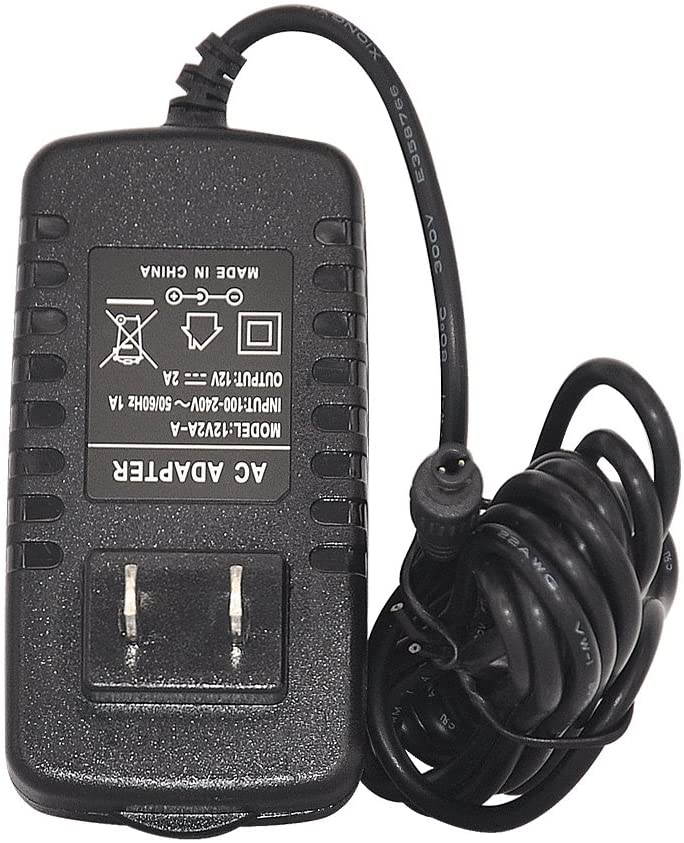TMEZON 12 Volt 2A Power Adapter Supply AC to DC 2.1mm X 5.5mm Plug 12v 2 Amp Power Supply Wall Plug Extra Long 8 Foot Cord