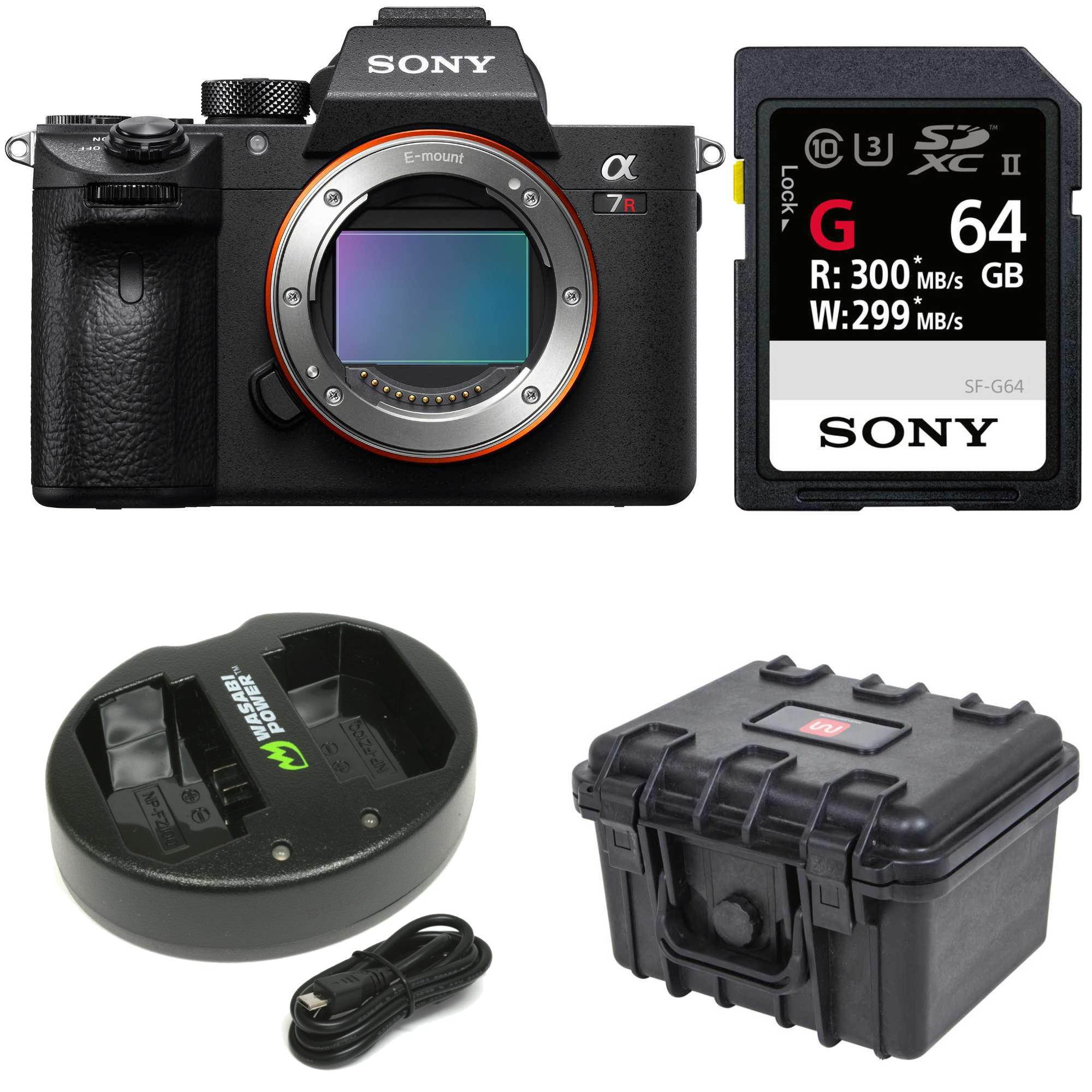 Sony a7R III 42.4MP Fullframe Mirrorless Interchangeable-Lens Camera 64GB Bundle