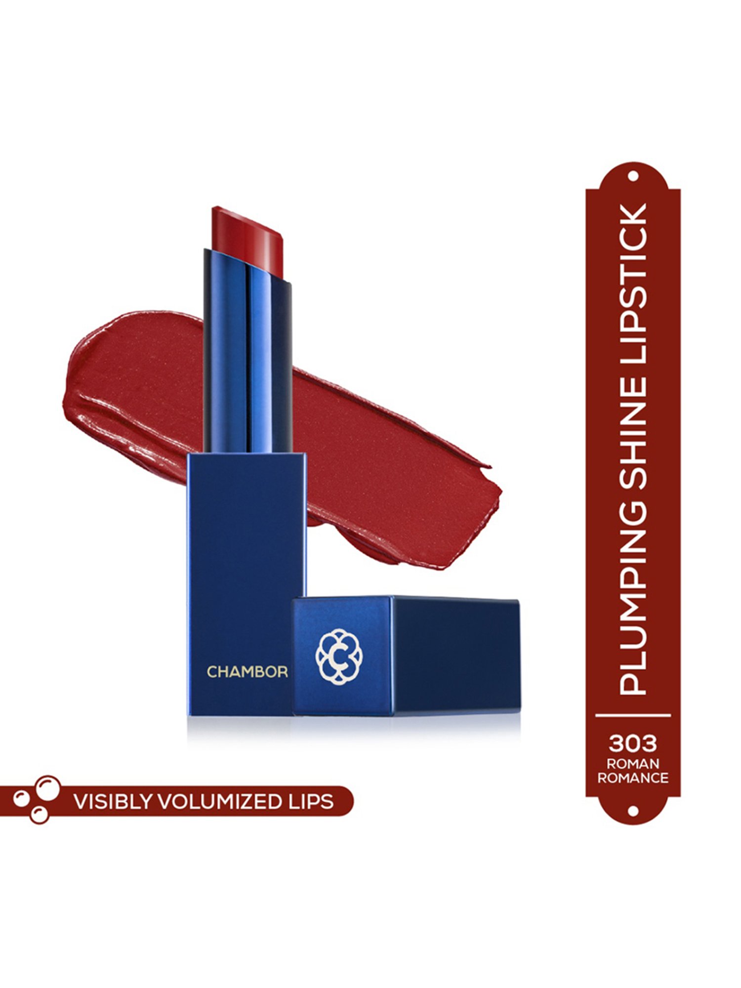 CHAMBOR Plumping Shine Lipstick 303 Roman Romance - 3 gm