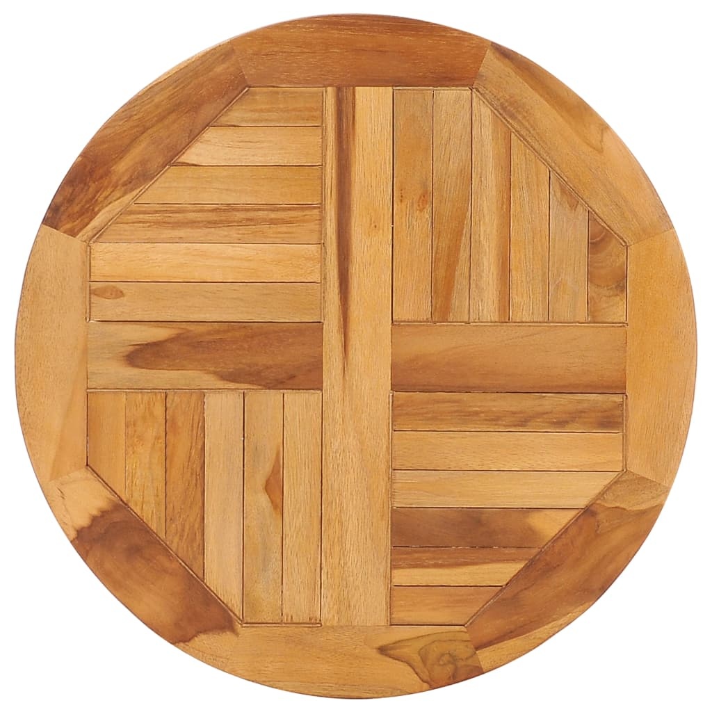 vidaXL Solid Teak Wood Rotating Table Disk Turnable Round Rotating Wooden Disk