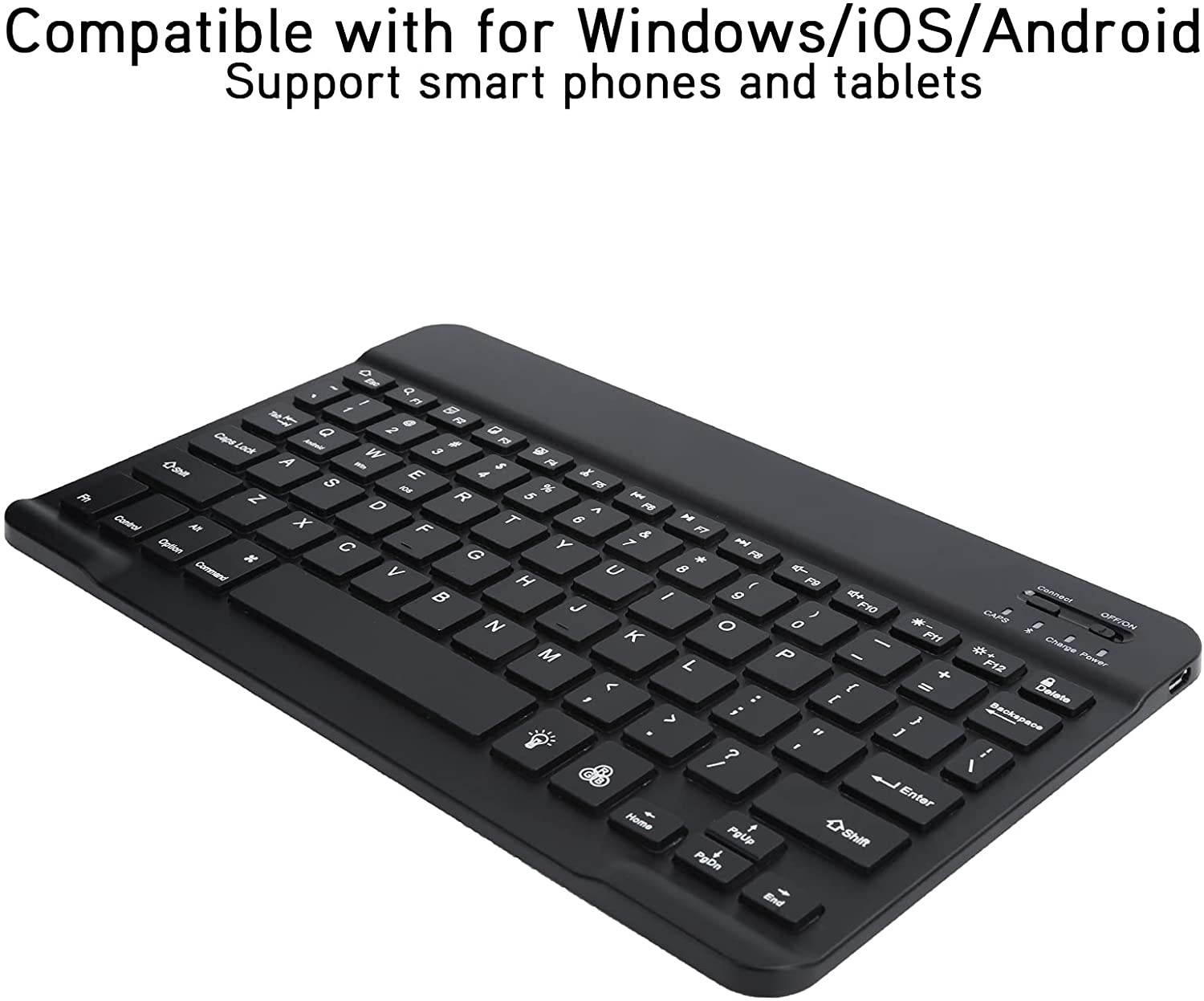 Bluetooth Keyboard, Ultra?Thin Keyboard ABS with Colorful Backlight for Android for Windows for iOS