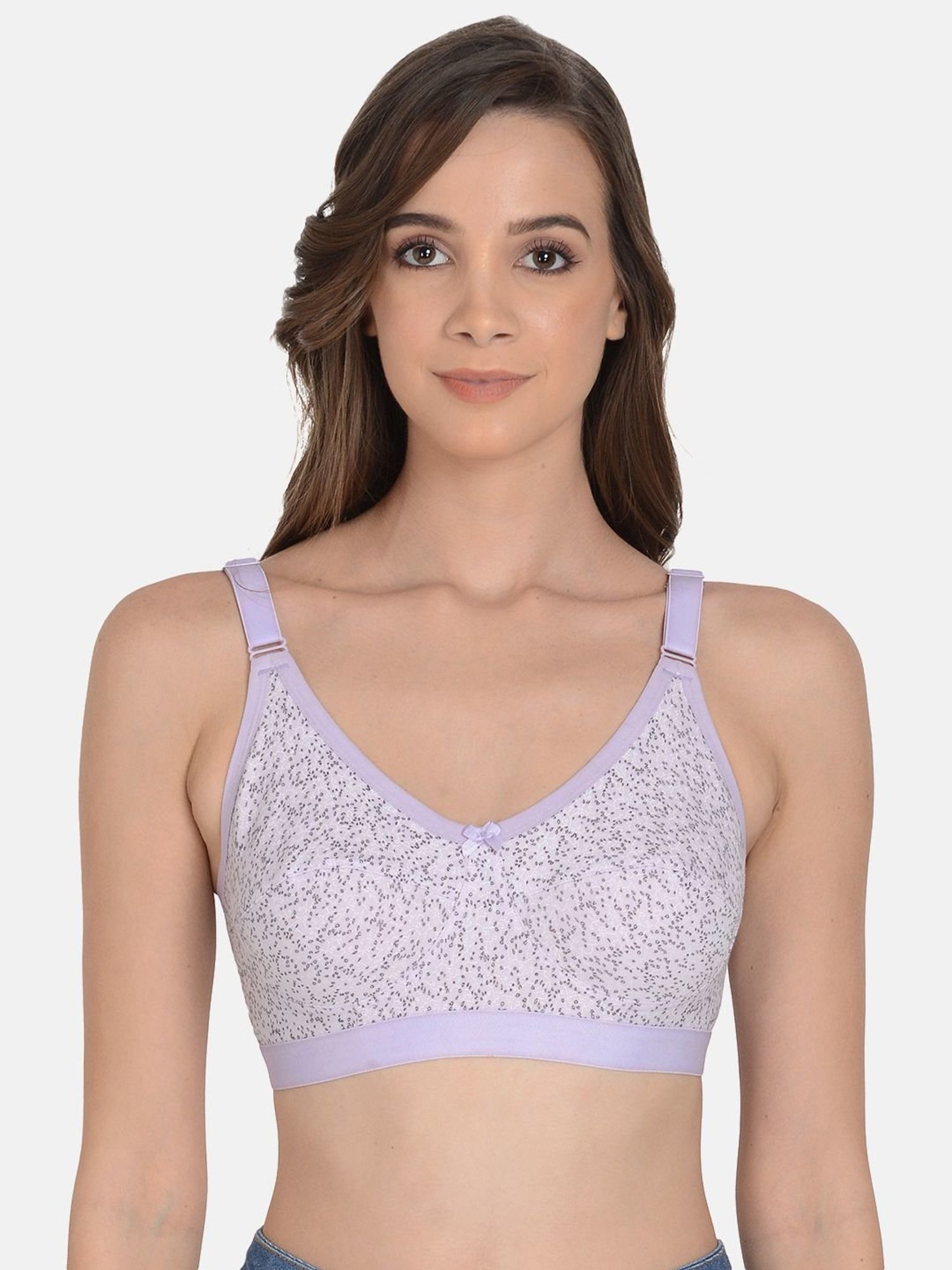 mod & shy Purple & Beige Printed Everyday Bra - Pack Of 3