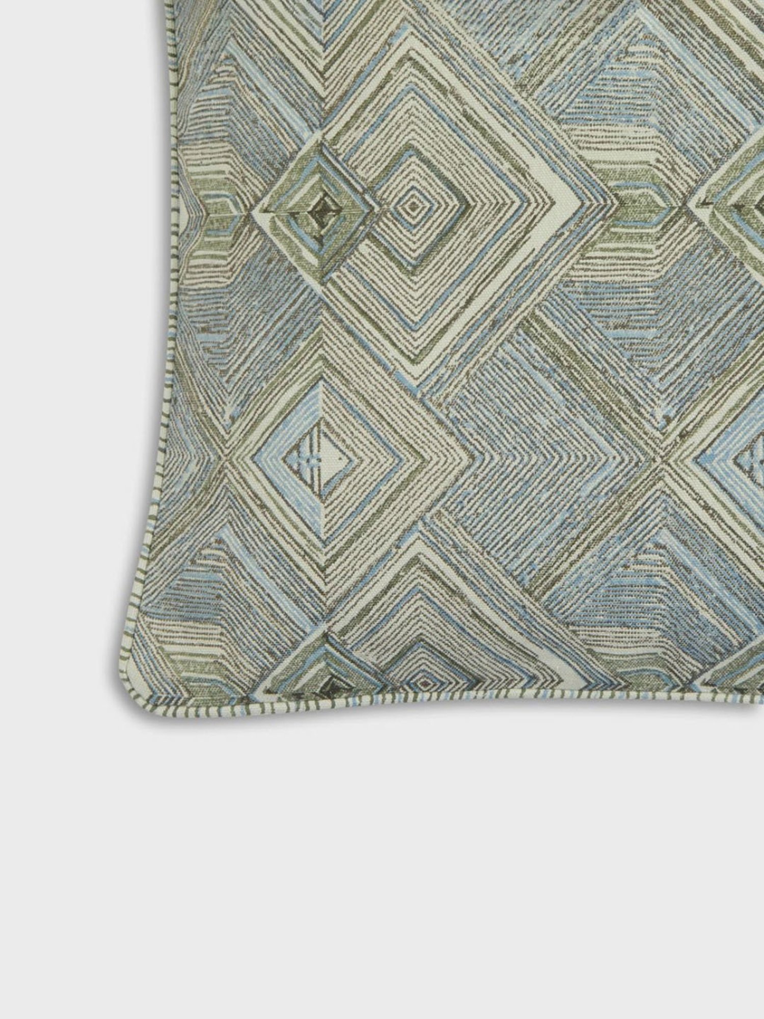 Fabindia Blue Cotton 116 TC 325 GSM Earth Files Cushion Cover