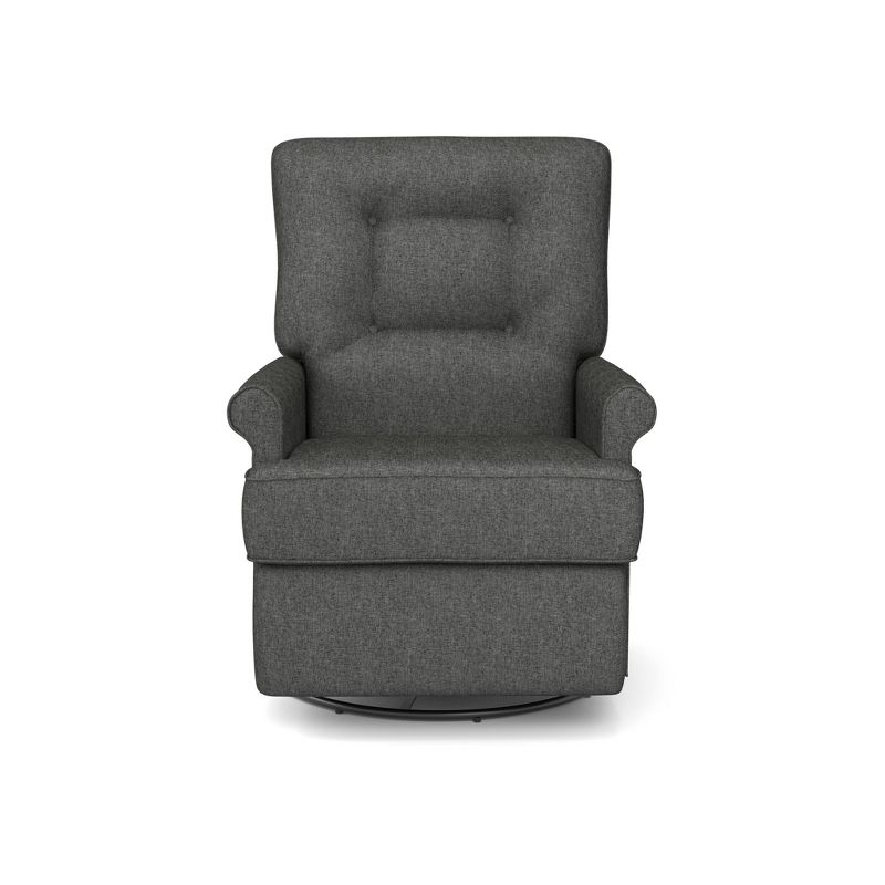 Best Chairs Inc. Carissa Power Swivel Glider Recliner - Charcoal