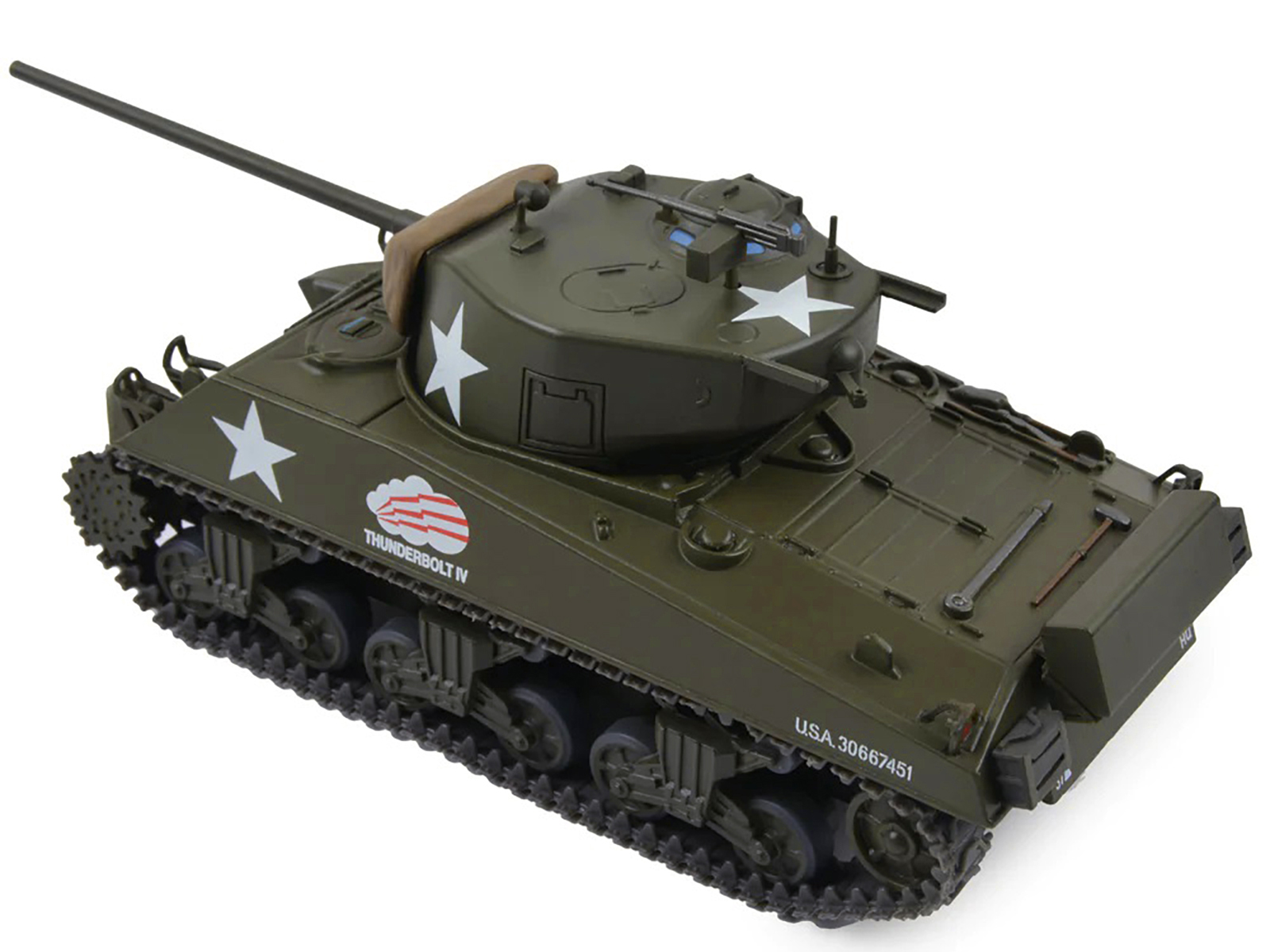 US M4A3 Sherman Medium Tank Creighton Abrams' "Thunderbolt IV" "U.S.A. 37th Tank Battalion 4th Armored Division Bastogne Belgium December 1944" 1/43 Diecast Model by AFVs of WWII