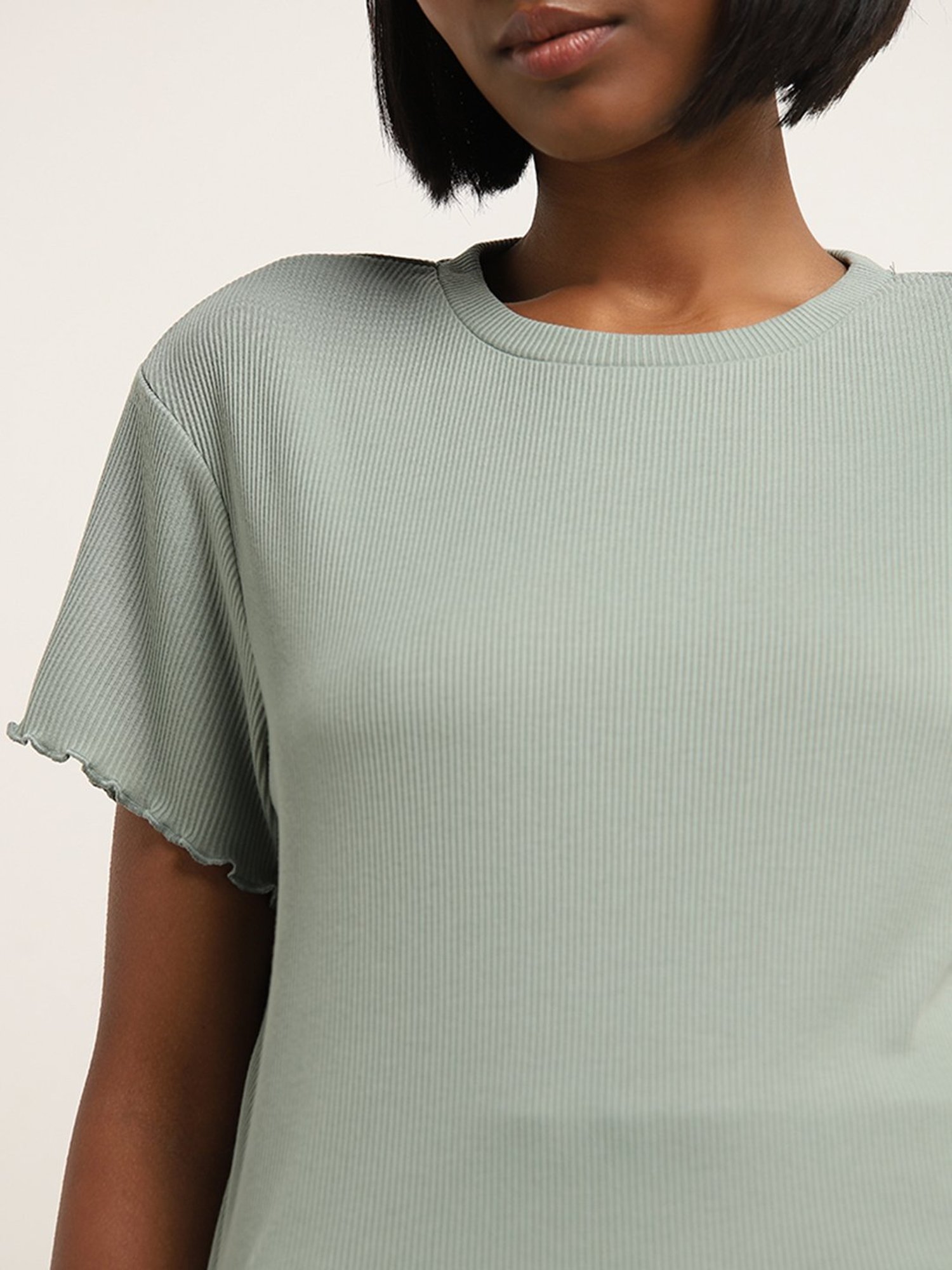 Superstar by Westside Sage Ribbed Textured T-Shirt