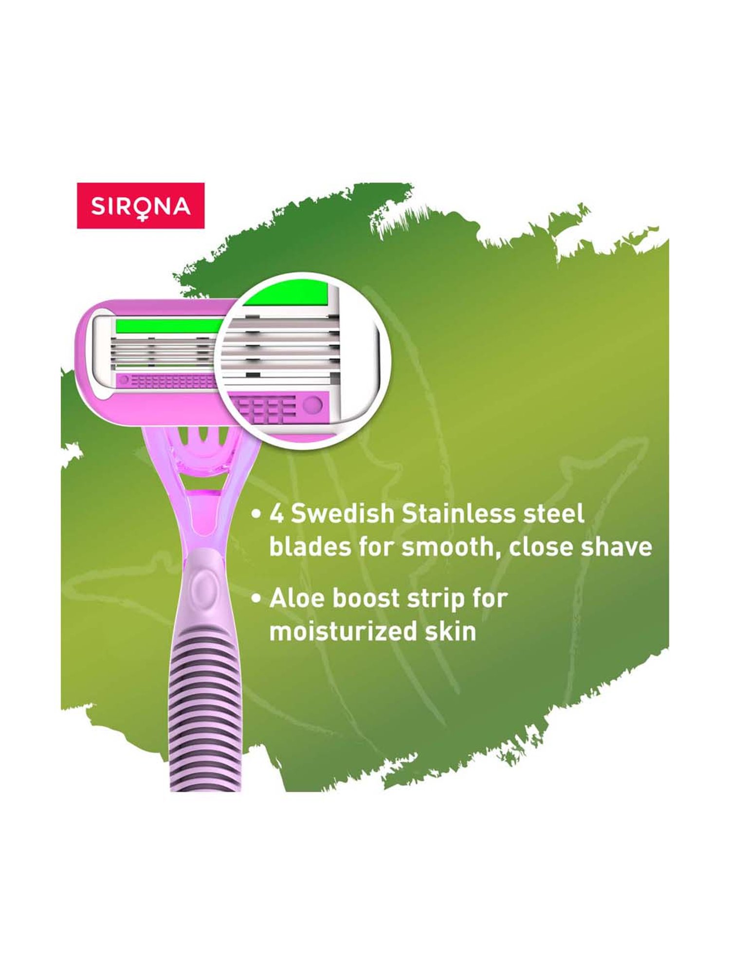 FEATHER Flamingo Eyebrow, Face, Nape Razor - 3 Piece - 150 gm