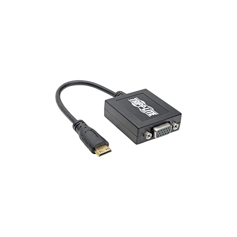 6-in Mini HDMI to VGA Converter Adapter for Smartphone Tablet Ultrabook, 1920x1200/1080p, M/F, 6-in. (P131-06N-MINI) 6"