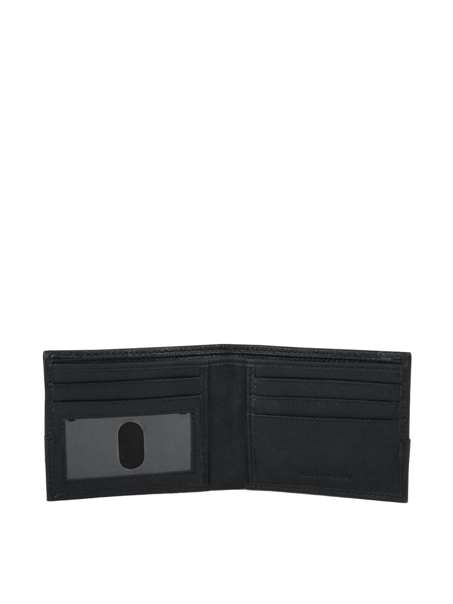 Peter England Black Casual Leather Bi-Fold Wallet for Men