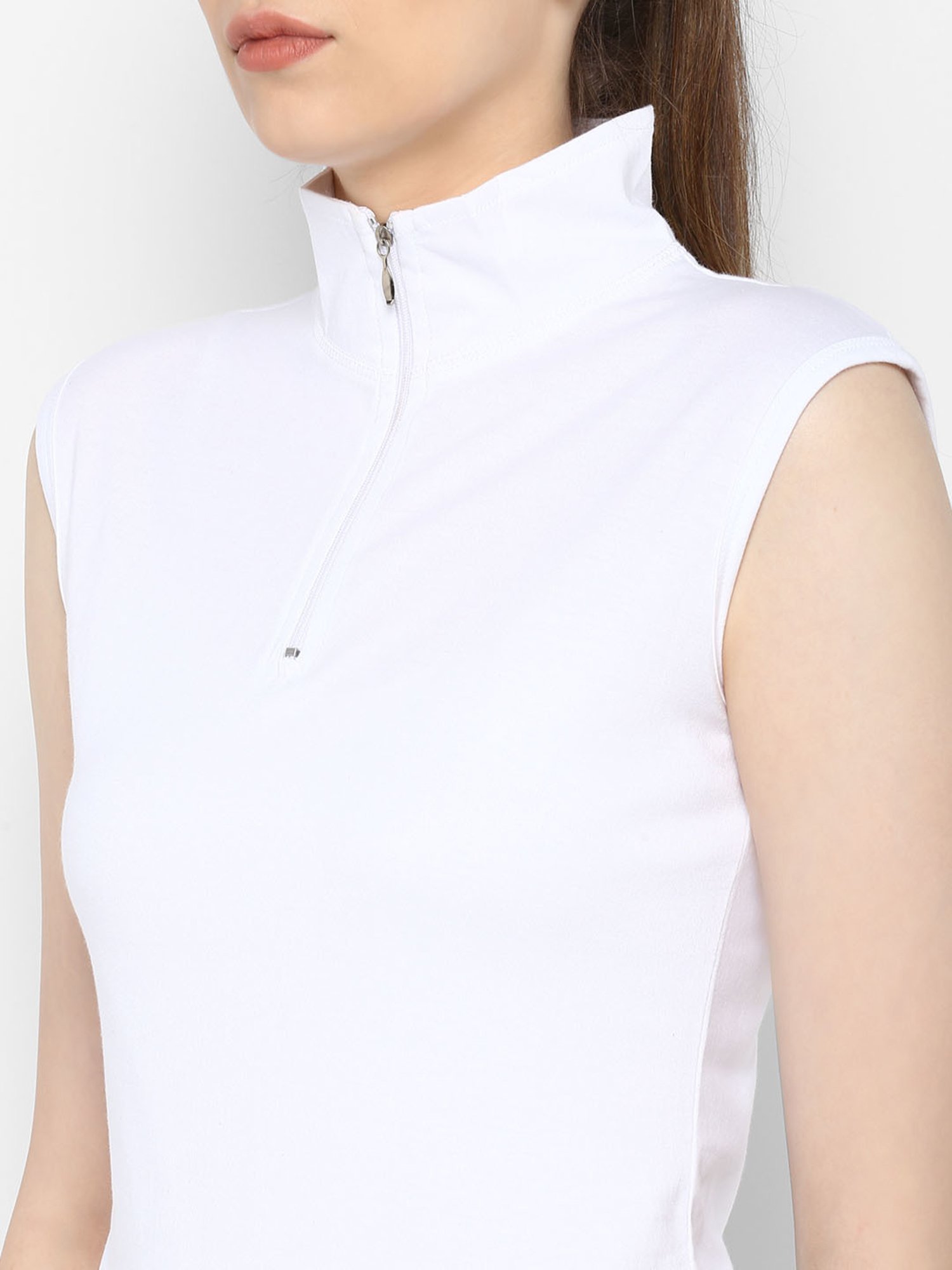 Appulse White Cotton Slim Fit T-Shirt