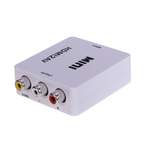 MINI HDMI2AV Siganal Converter HD Video Converter Mini HDMI to CVBS+R/L Audio Converter