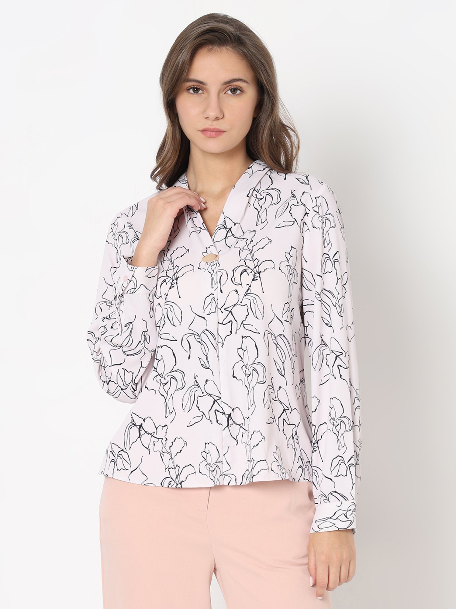 Vero Moda Light Pink Printed Top