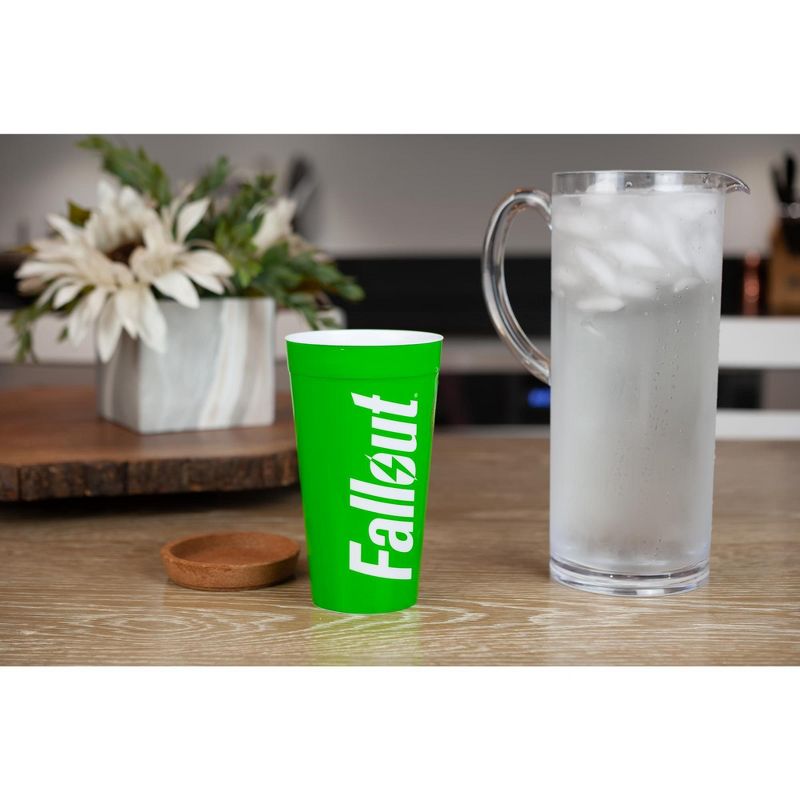 Just Funky Fallout Vault Boy "Four Leaf Clover" Perk 16oz Plastic Cup