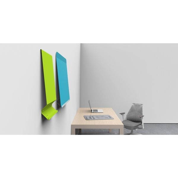 Link Board Magnetic Whiteboard 24"H x 18"W Soft Blue Base/White Face