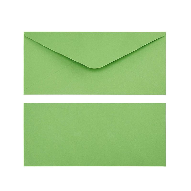 200-Pack #10 Business Envelopes for Office, Checks, Invoices, Letters, Invites, Green, 4-1/8" x 9-1/2"