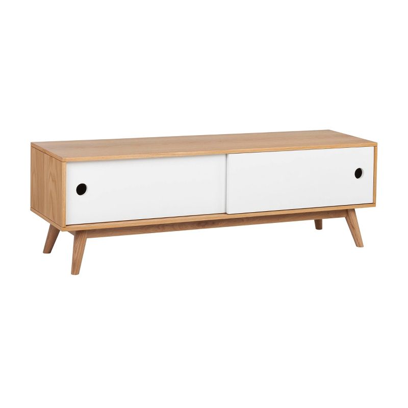 Abacus Storage Console Oak/White - Universal Expert