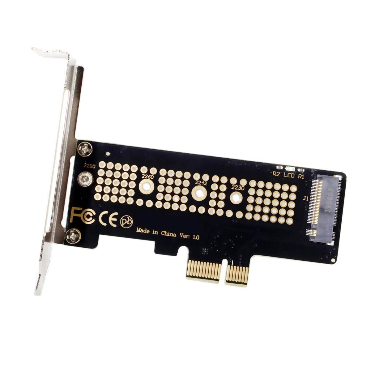 Low Profile PCI-E 3.0 x4 Lane to M.2 NGFF M-Key SSD Nvme AHCI PCI Express Adapter Card