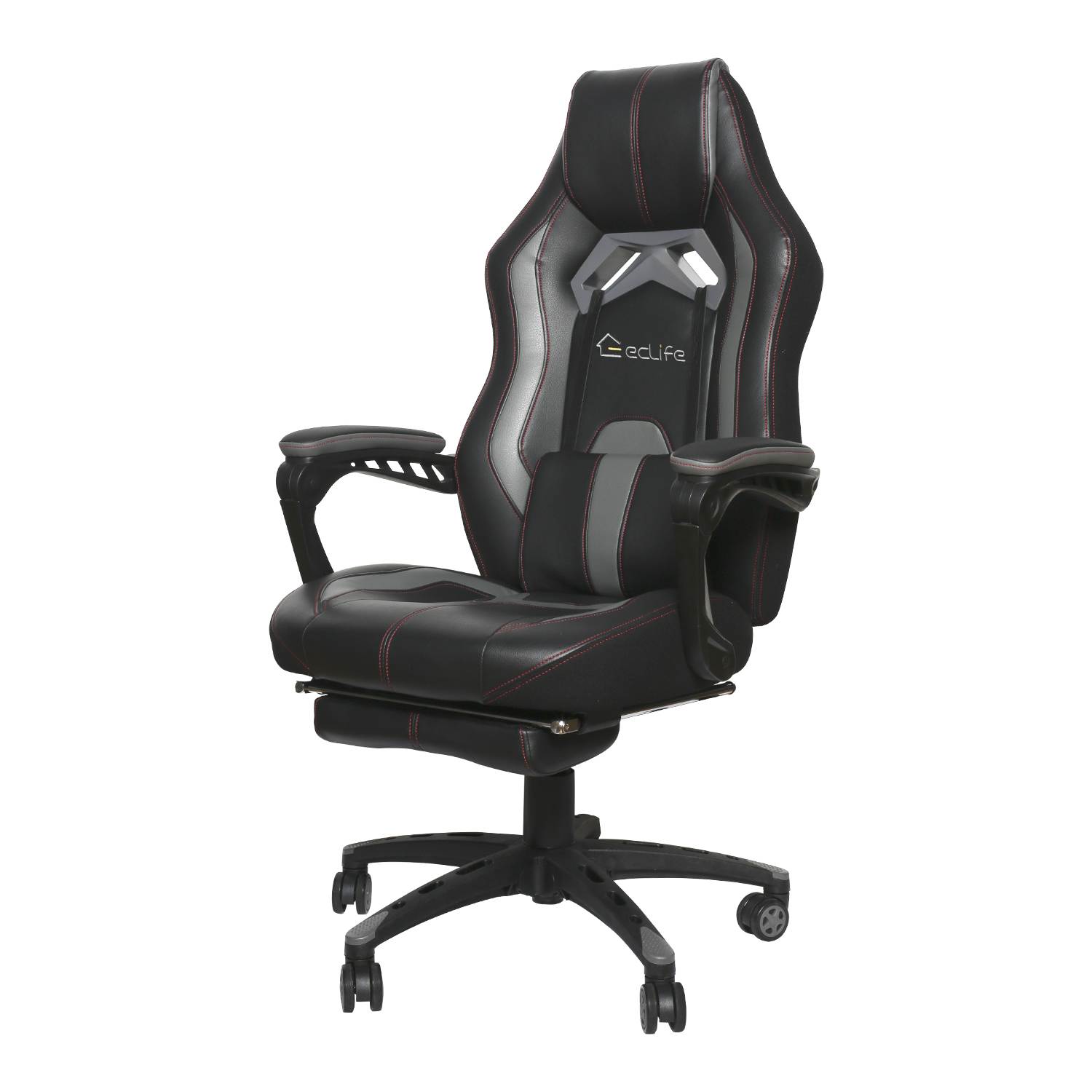 Ergonomic Gaming Chair, Home Office Computer Game Chair, Height Adjustment Recliner 360&deg; Swivel Rocker With Retractable Padded Footrest And Lumbar Pillow E-Sports Chair Super High-back Computer Chair