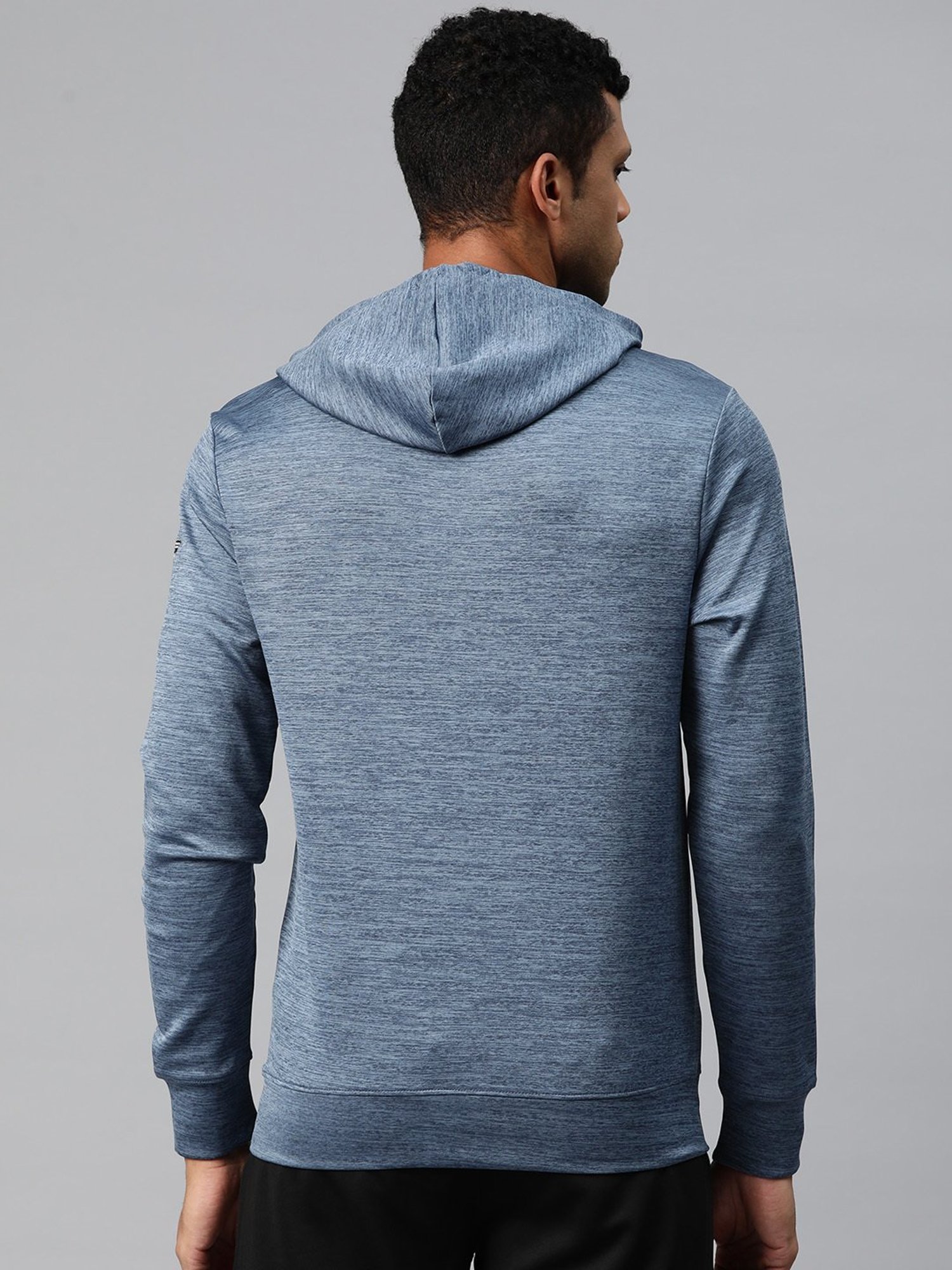 ALCIS EliteMotion Blue Slim Fit Hooded Sweatshirt