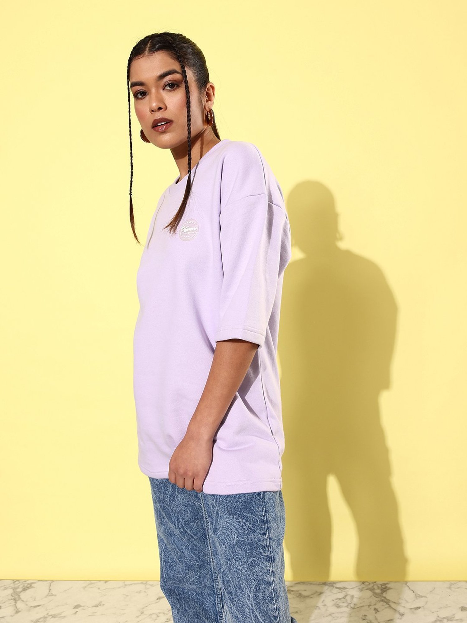 Difference of Opinion Lavender Fleece Oversized Sweatshirt