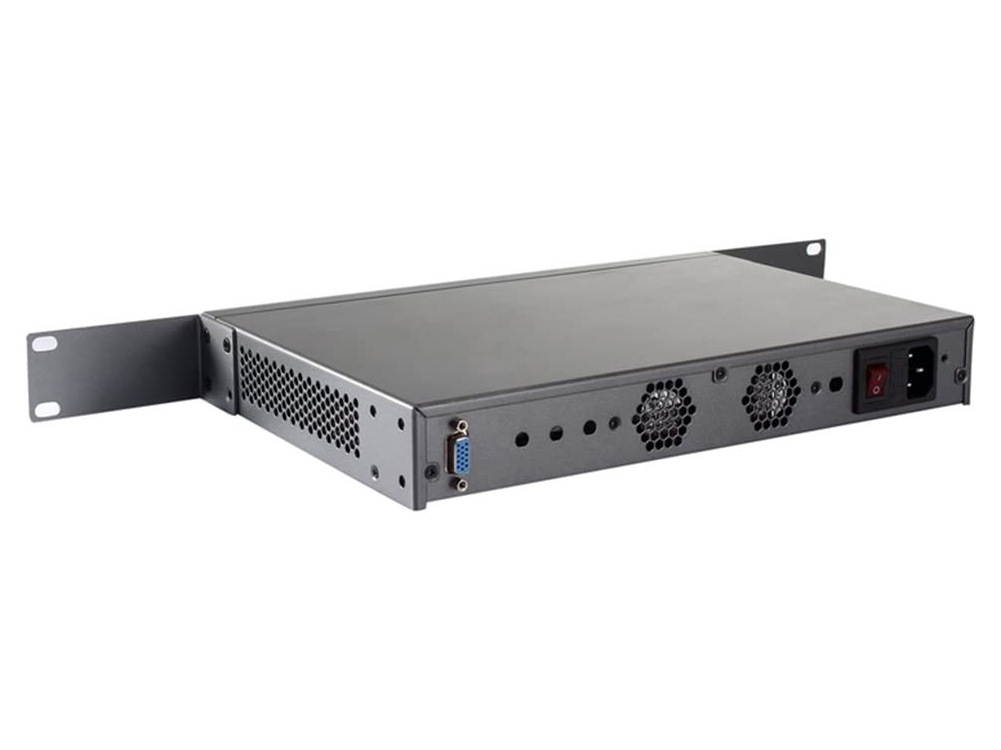 Partaker R3 Firewall VPN,Network Security Appliance,Router PC,Intel Atom D525,(Gray),[6 Intel Gigabit LAN/2USB2.0/1COM/1VGA/FAN],(4G RAM/32G SSD)