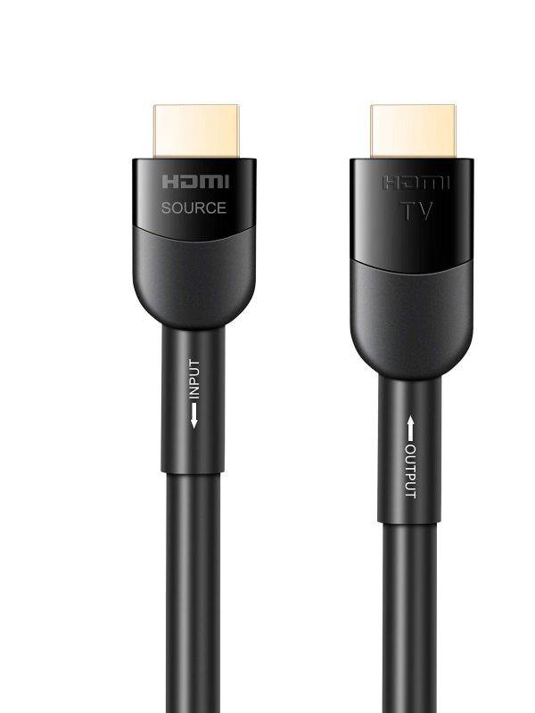 Buyer&rsquo;s Point HDMI 2.0 Cable 100 feet with RedMere Signal Booster (Active HDMI Cable) 4K UHD, 3D, HDR, Ethernet, Audio Return, 24AWG and CL3 Rated, HDTV, Roku, Blue-ray, PS4, PC (2, Black)